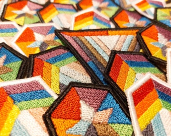 Progress Pride Flag In Shape Set. Progress Pride Rainbow Flags. LGBTQ - Foto 6