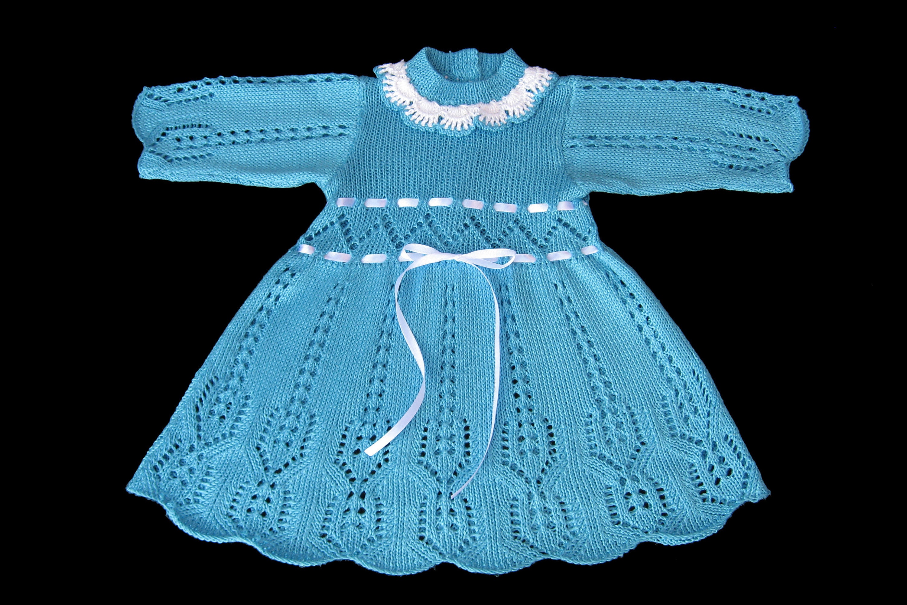 Knit baby dress Knitted girl dress Newborn dress Newborn Etsy