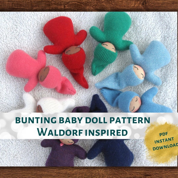 Pattern PDF Bunting Baby Doll Waldorf Inspired
