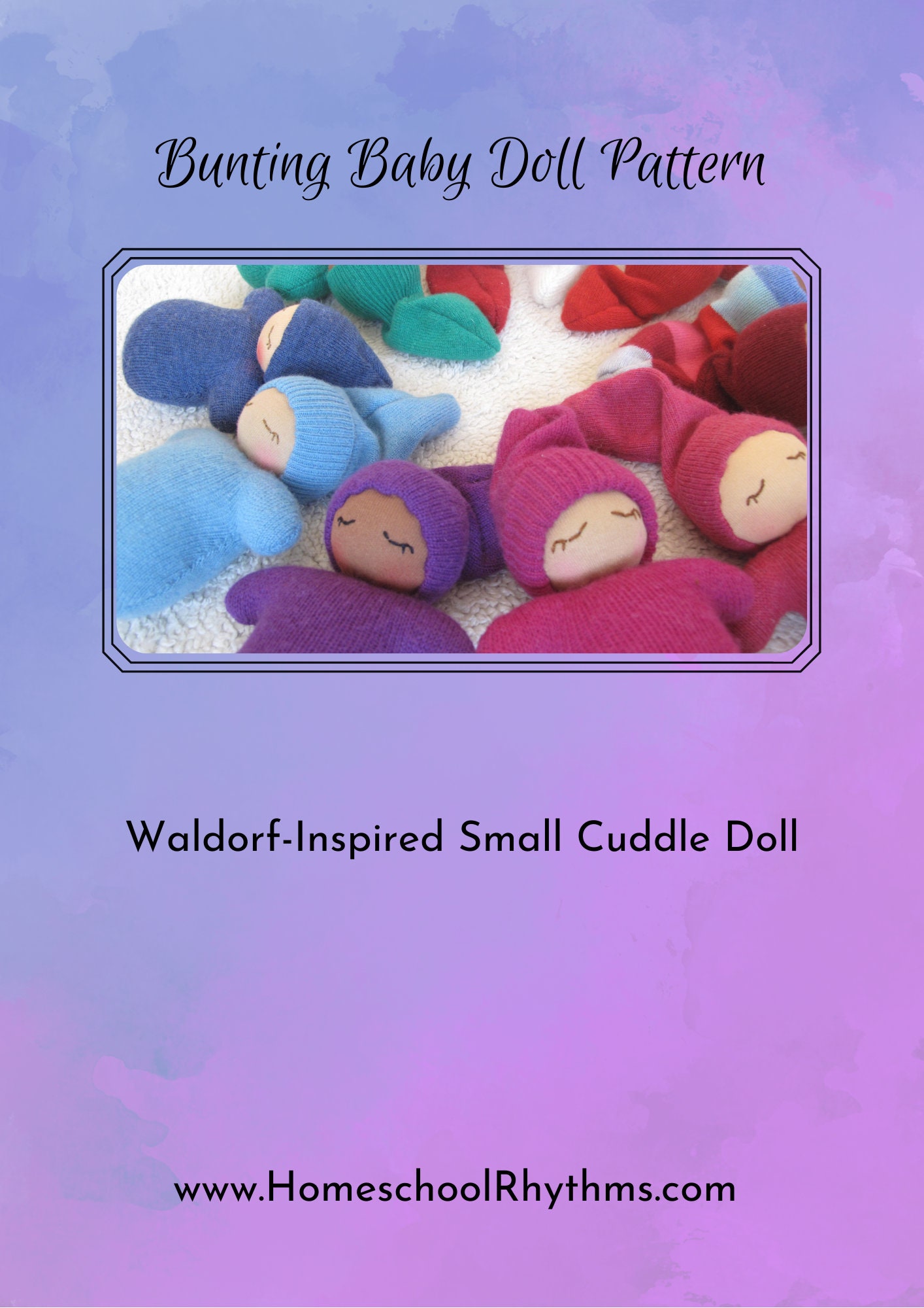 Bunting Baby Doll Pattern PDF | Beginner Hand Sewing Doll Tutorial ...