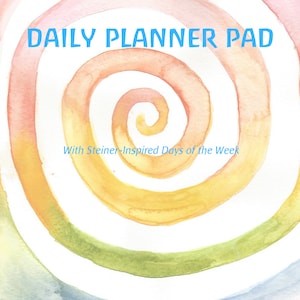 Fillable PDF Waldorf Inspired Daily Planner Pad Homeschool Steiner Days of the Week image 10