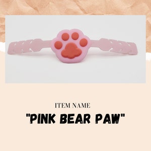 Kids Ear Saver, Kids face mask, Silicone, Reusable, soft ear saver, Fun colors, Great gift, 5 years PINK BEAR PAW