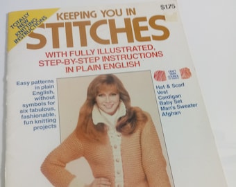 Revista de instrucciones de tejido de los años 80, Vintage Stitches