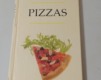 Libro de cocina de pizza vintage de tapa dura recetas de cocina imagen a todo color para cocinar libro de recetas de pizza