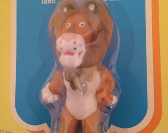 Libros dorados vintage con personajes de juguete para la hora del cuento, libros para dormir y animales de juguete Montessori.