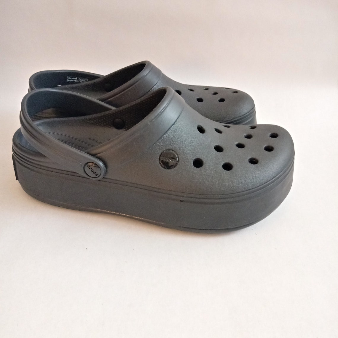 Crocband crocs black slip on gardening Clogs for women and men Etsy