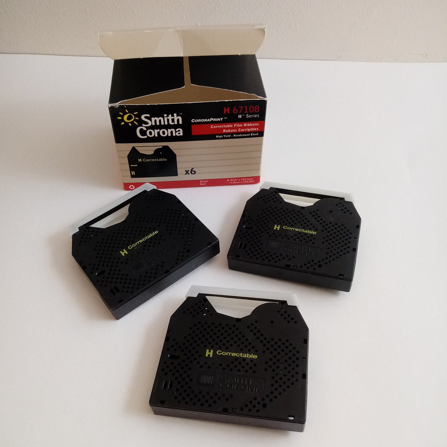 Smith Corona Typewriter H Series 59055 Cover Up Tape Spools for use with Mu 2 Pack Smith Corona H 21000 Typewriter H Series Correctable Film Ribbons H  63446