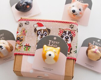 Handmade Pet Portrait Blind Box: Surprise Fridge Magnet or Brooch