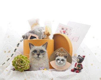 Custom Pet Portrait Plant Kit: Hand-Painted Planter, Succulent Gift Box