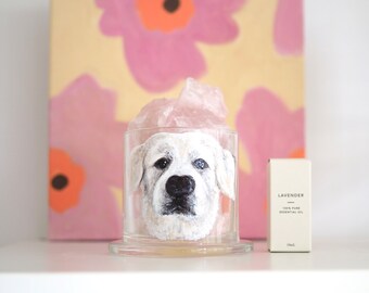 Custom Pet Portrait Essential Oil Diffuser: Home Decor Aroma Stone