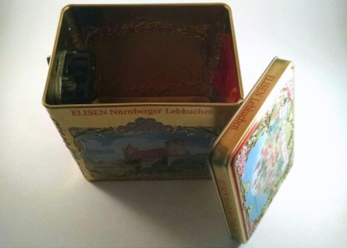 Music Box Tin Germany Vintage German Weissella Elisen Etsy