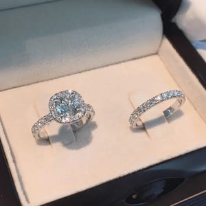 Stacking Rings Set: Elegant Halo Paved Zirconia, Silvery/Golden/Rosy, Engagement Wedding