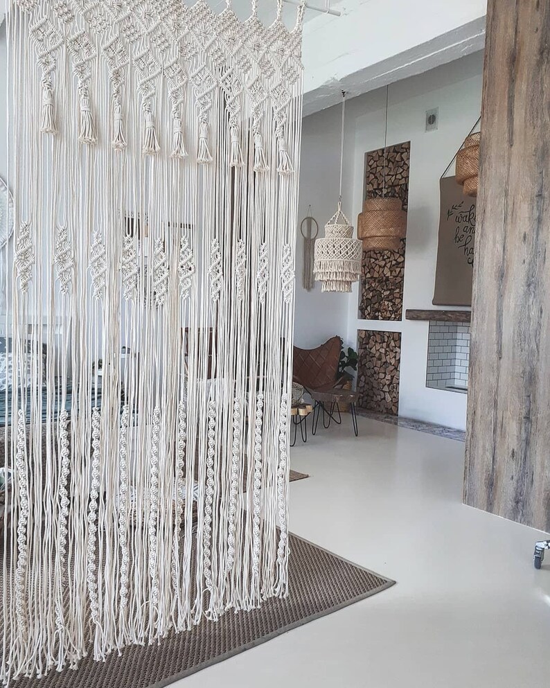 New For 2020 Macrame Curtains Shower Curtains Macrame Fabric Etsy