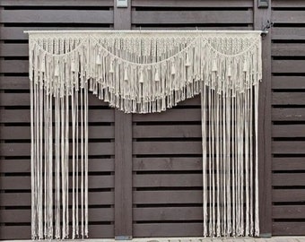 Handmade Macrame Wall Hanging-Handmade Art-Woven Wall Hanging-Macrame Wedding Backdrop-Macrame Curtains-Macrame Patterns