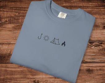 Campfire Icons T-Shirt | Minimal Camping Tee