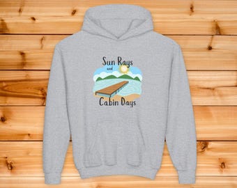 Sun Rays and Cabin Days Hoodie Lake Cabin Graphic