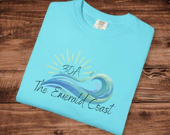 30A Emerald Coast T-shirt, Florida Beach Graphic Tee, Coastal Aesthetic Shirt, Seaside Florida Souvenir, Comfort Colors Summer Vacation Top