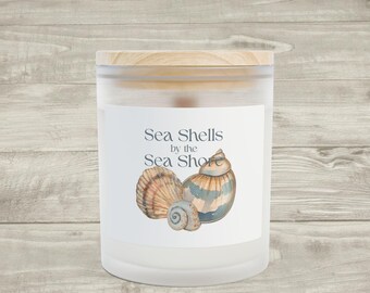 Seashells by the Sea Shore Candle | Frosted Glass 11oz