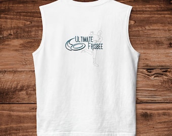 Koszulka Ultimate Frisbee, męska koszulka treningowa, odzież do sportów dyskowych, prezent retro Ultimate Frisbee, estetyczny letni top treningowy, koszulka z krótkim rękawem