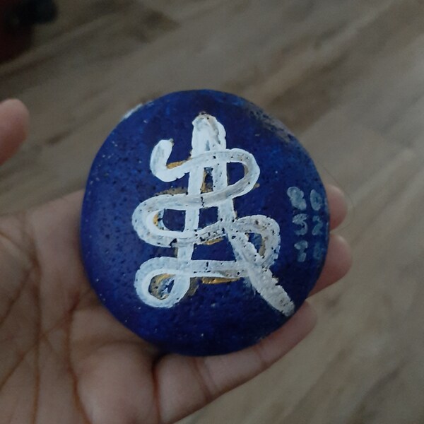 Zibu money switch symbol stone,lucky stone amulet,healing stone amulet,altar stone