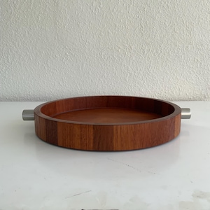 Midcentury Danish Teak Serving Tray by Cobblewood Lundtofte Denmark