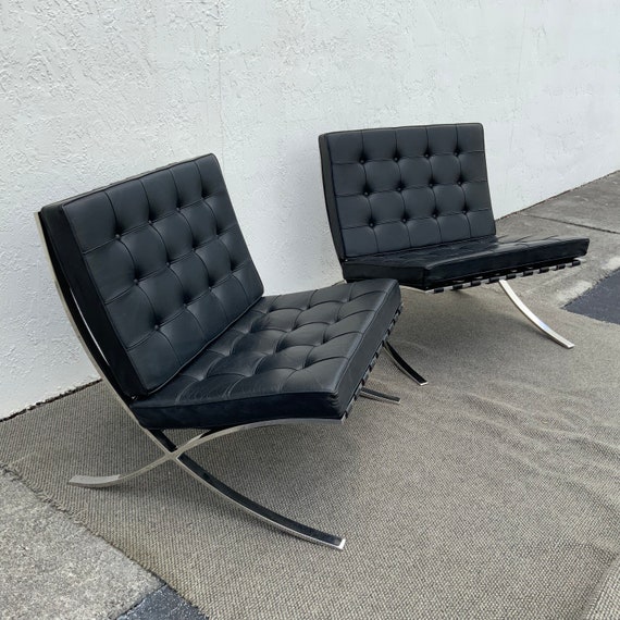 Barcelona Chairs Designed by Mies Van Der Rohe by Knoll Associates
