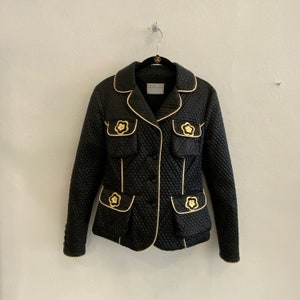 Alexander McQueen Tailored  Women Jacket in Diamond Quitted Leather.