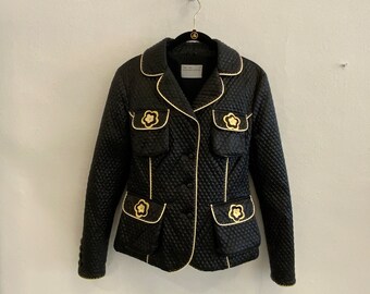 Alexander McQueen Tailored  Women Jacket in Diamond Quitted Leather.