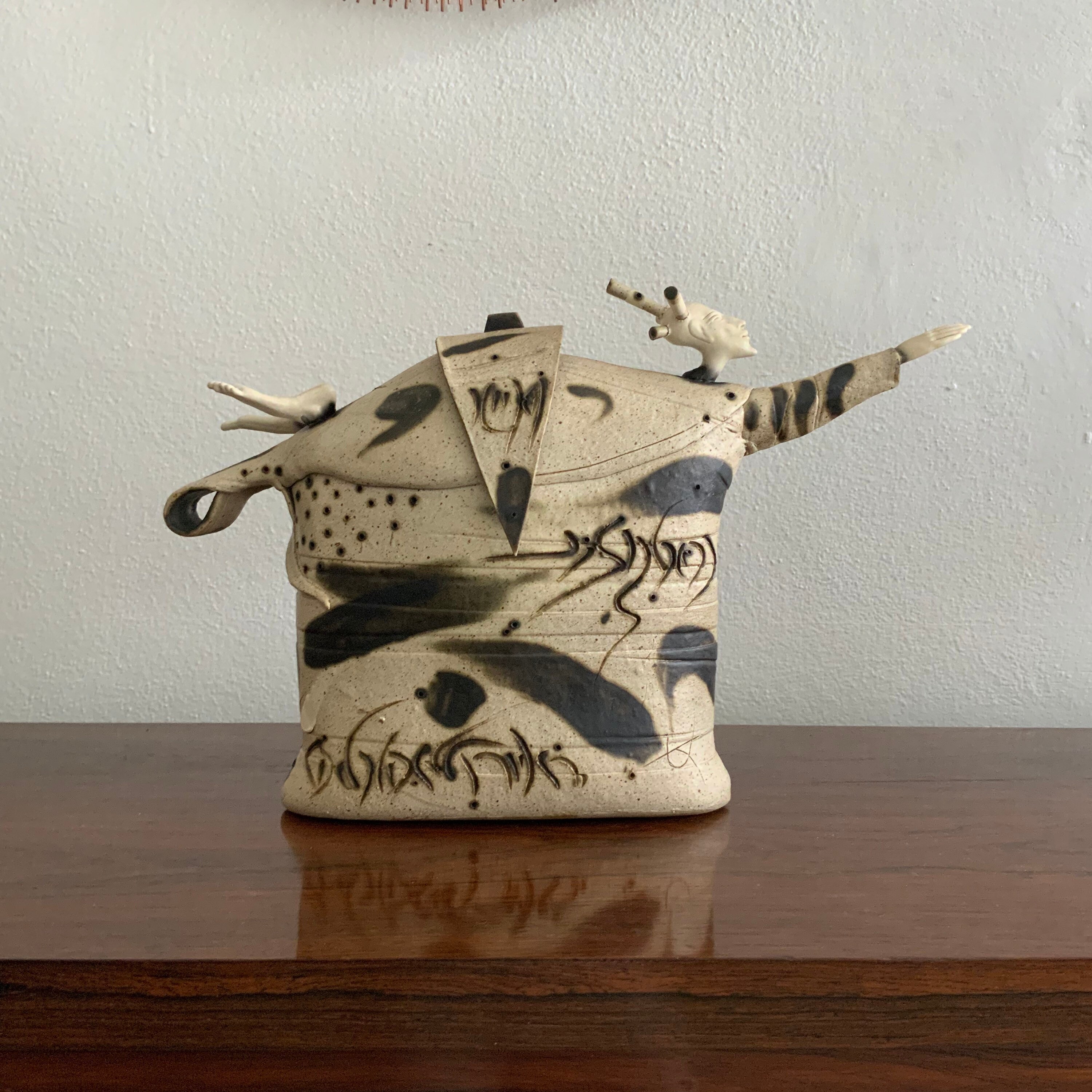 Kostas Ulevicius Sculptural Flying Stoneware & Porcelain Teapot - Etsy