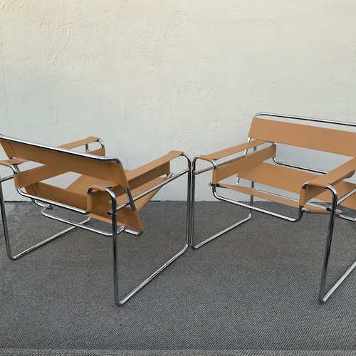 Marcel Breuer Wassily Leather Lounge Chairs Etsy