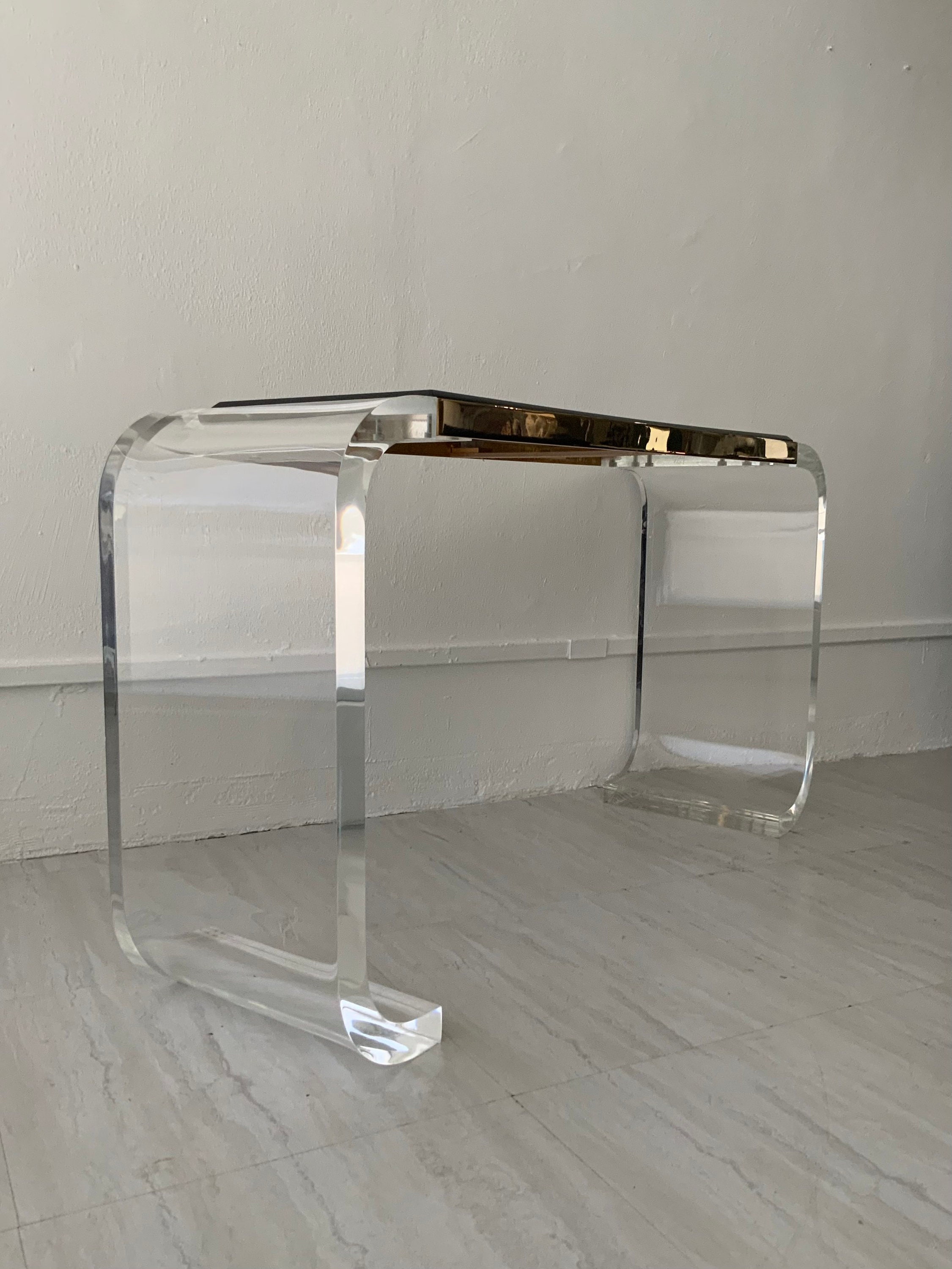 Acrylic Waterfall Console Table