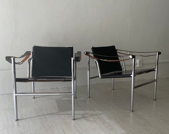 Le Corbusier LC1 Basculant Sling Lounge Chair Thonet Style