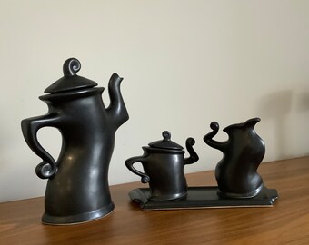 Michael Lambert Strutting or Dancing Sculptutral Ceramic Coffee