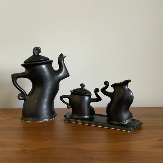 Michael Lambert Strutting or Dancing Sculptutral Ceramic Coffee