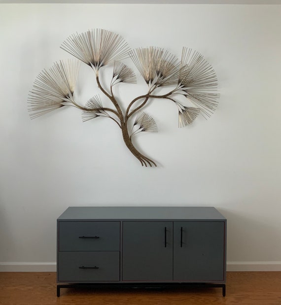Curtis Jere Monumental Metal Tree Wall Sculpture, 1986 - Etsy