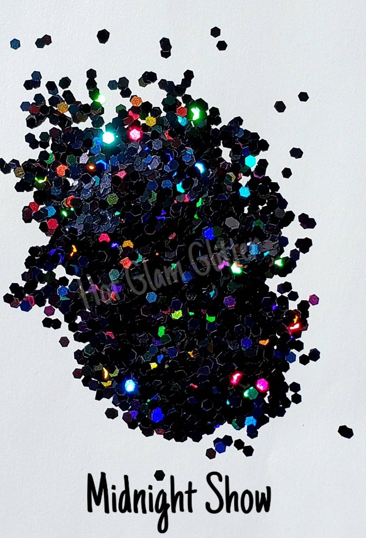 2oz Midnight Black Glitter For Epoxy Tumblers, Nail Art, Kids