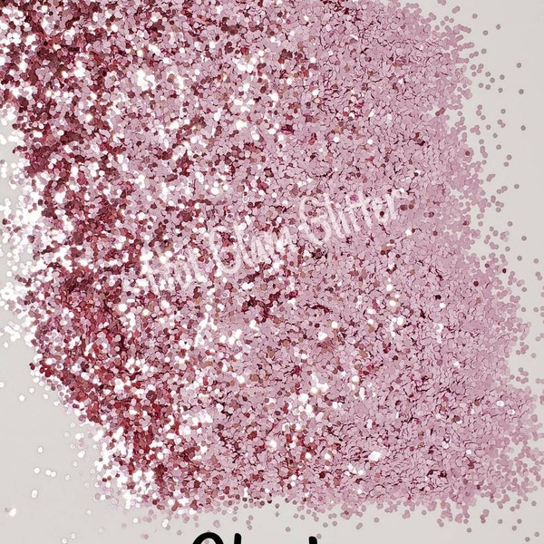 Glenda || Light Pink Chunky Glitter, Rose Chunky Glitter, Polyester Glitter