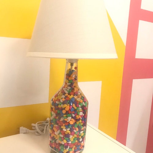 Nerds Candy Lamp, Nerds Candy, Liquor Bottle Lamp, Home Decor, Office Decor, Dorm Decor, Upcycled Liquor Bottle shops Lamp, Table Lamp