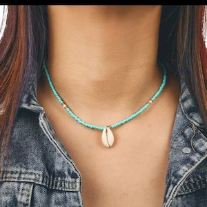 Adjustable Cowrie Shell Necklace  /Minimalist Cowrie shell  Choker /Summer Necklace/Shell Beach Jewelry/ cowrie Jewelry/Xmas-Gift