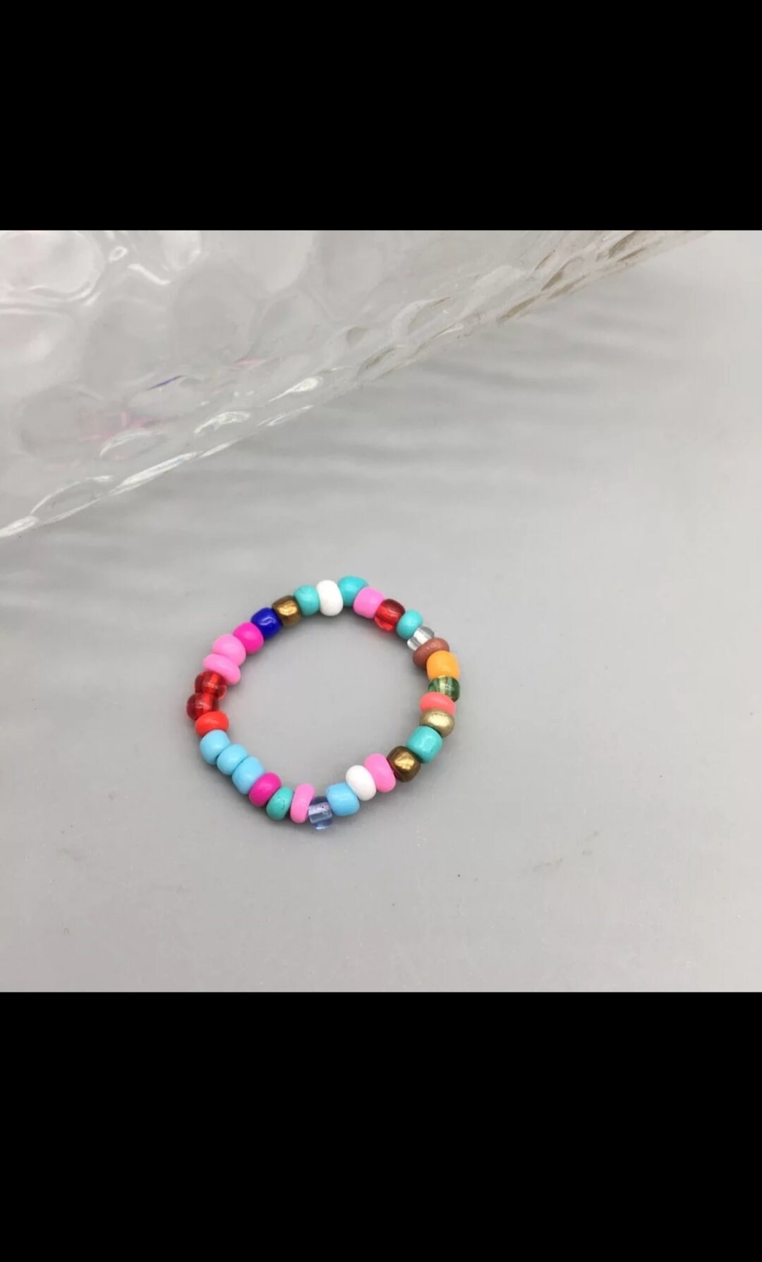 Custom Glass Seed Bead Ringsseed Bead Rings Stacking Rings - Etsy