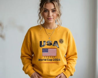 World Cup 2026 USA Soccer Fans Crewneck Sweatshirt | American Pride Distressed