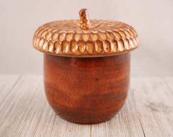 Handmade Ceramic Acorn Jar