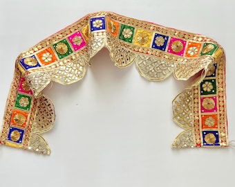 Gota Patti Toran: Handcrafted Indian Festive Door Hanging