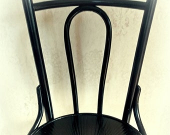 Vintage bistro chair ZPM Radomsko bentwood black