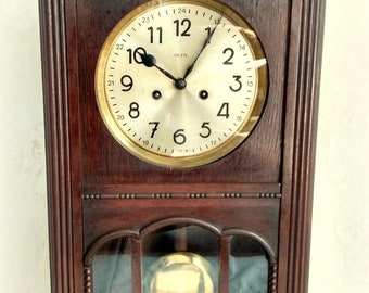 Old wall clock pendulum clock regulator for decoration