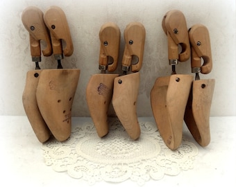 Wunderschönes Konvolut  alter Schuhspanner/Schuhleisten aus Holz