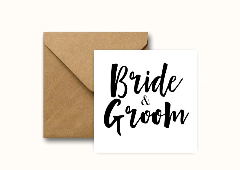 Bride /& Groom wedding card.