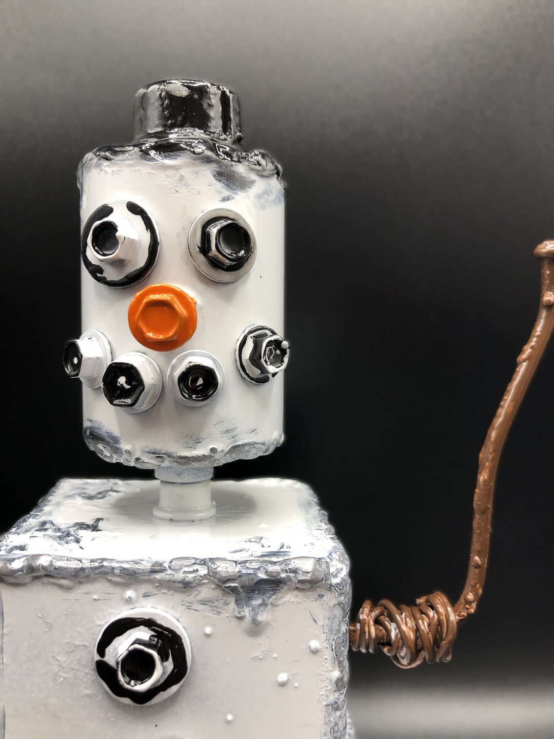 Robot Army Z 115, Small Metal Robot Zombie Sculpture, an Iron Snowman for the Holiday Etsy