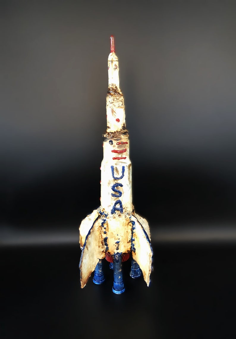 Moon Landing R002, an Acid Washed Rocket Sculpture With a Robot ...