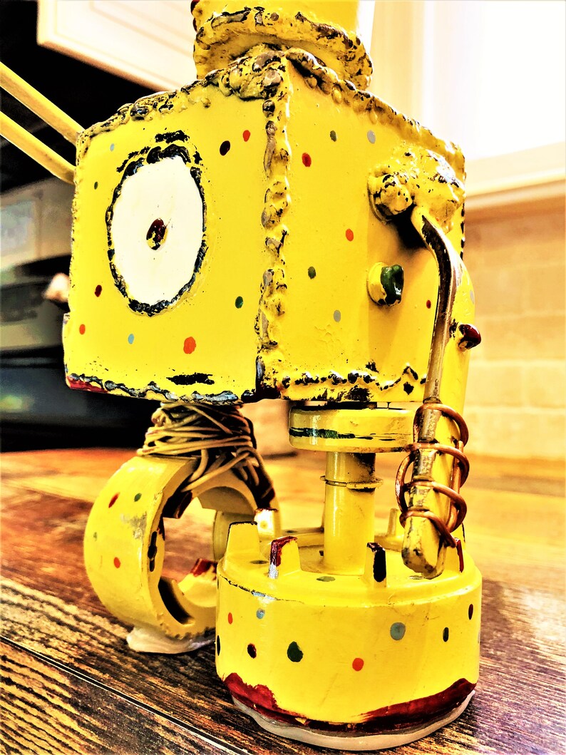 Robot Zombie 055 A Welded Metal Sculpture A Clown Etsy